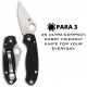 Couteau Spyderco PARA 3 lame 7.5cm Lisse Acier manche G-10 (Fibre de verre) - C223GP - 3