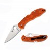 Couteau Spyderco Delica lame 7.3cm Lisse Satin manche FRN (Nylon renforcé) - C11FPOR - 1