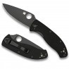 Couteau Spyderco Tenacious lame 8.6cm Lisse Noir manche G-10 (Fibre de verre) - C122GBBKP - 1