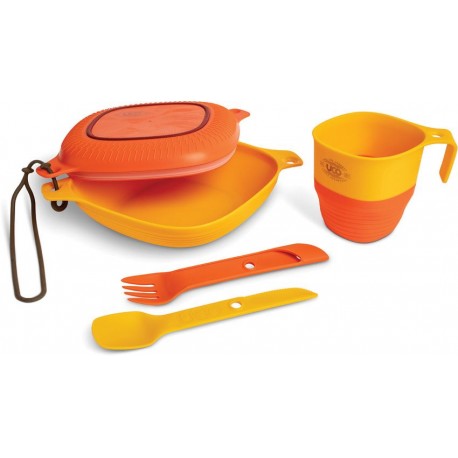 Kit couvert de camping 6 pièces Mess Kit Venture UCO jaune orange - 1