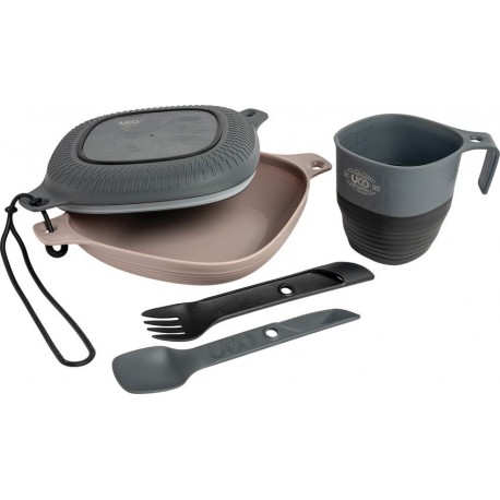 Kit couvert de camping 6 pièces Mess Kit Venture UCO gris - 1