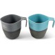 Tasses de Camping flexible UCO Pack de 2 - Bleu et Gris - 1