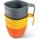 Tasses de Camping flexible UCO Pack de 2 - Orange et Gris - 2