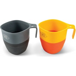 Tasses de Camping flexible UCO Pack de 2 - Orange et Gris - 1