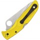 Couteau Spyderco Pacific Salt II lame 9.6cm dentelée satin manche jaune FRN (Nylon renforcé) - C91SYL2 - 2