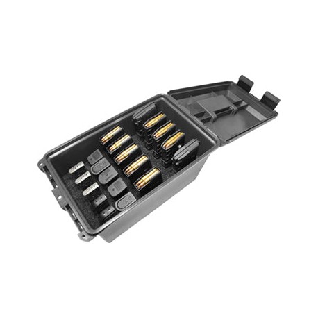 Boite de rangement pour 10 chargeurs AR et 10 chargeurs arme de poing MTM - Noir - 1