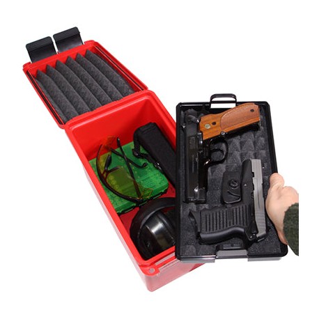 Caisse de transport pour pistolet et accessoires MTM Rouge - 1