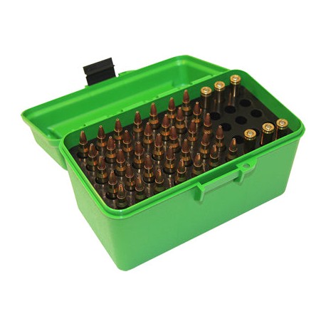 Boite de rangement munitions MTM Vert calibre 7mm Rem 300 Win - 1