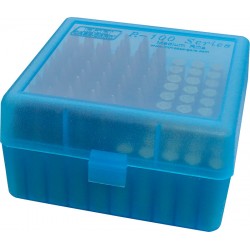 Boitier pour 100 munitions MTM Bleu transparent - 1