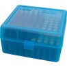 Boitier pour 100 munitions MTM Bleu transparent - 1