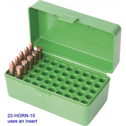 Boitier pour munitions capacité de 100 MTM Vert calibre 22 hornet - 1